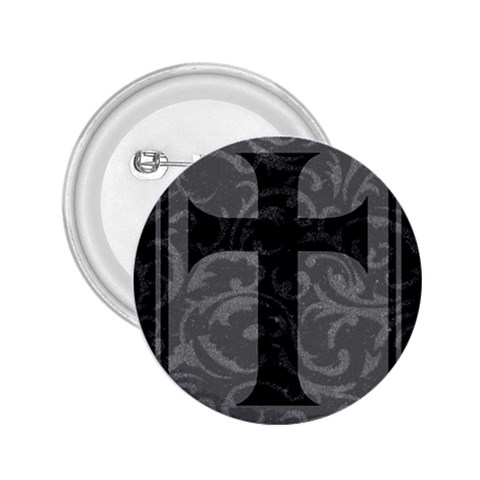 Gothic Brocade Cross 2.25  Button from ArtsNow.com Front