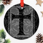 Gothic Brocade Cross Ornament (Round)