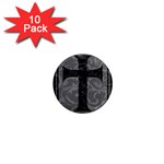 Gothic Brocade Cross 1  Mini Magnet (10 pack) 