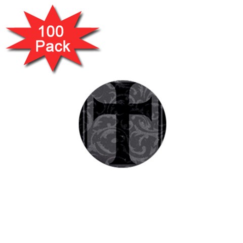Gothic Brocade Cross 1  Mini Button (100 pack)  from ArtsNow.com Front