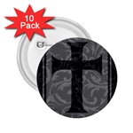 Gothic Brocade Cross 2.25  Button (10 pack)