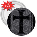 Gothic Brocade Cross 3  Button (10 pack)
