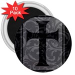 Gothic Brocade Cross 3  Magnet (10 pack)