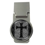 Gothic Brocade Cross Money Clip (Round)