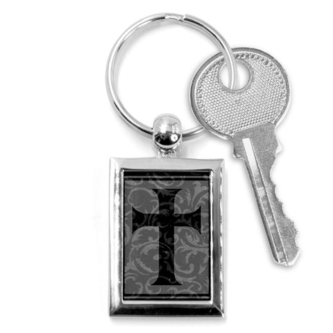 Gothic Brocade Cross Key Chain (Rectangle) from ArtsNow.com Front