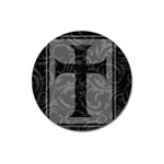 Gothic Brocade Cross Magnet 3  (Round)