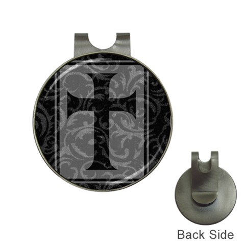 Gothic Brocade Cross Golf Ball Marker Hat Clip from ArtsNow.com Front