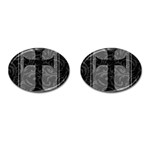 Gothic Brocade Cross Cufflinks (Oval)