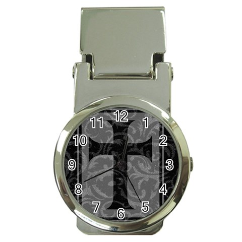 Gothic Brocade Cross Money Clip Watch from ArtsNow.com Front