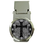Gothic Brocade Cross Money Clip Watch