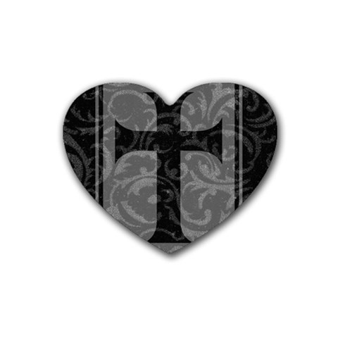 Gothic Brocade Cross Heart Coaster (4 pack) from ArtsNow.com Front
