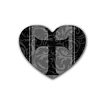 Gothic Brocade Cross Heart Coaster (4 pack)