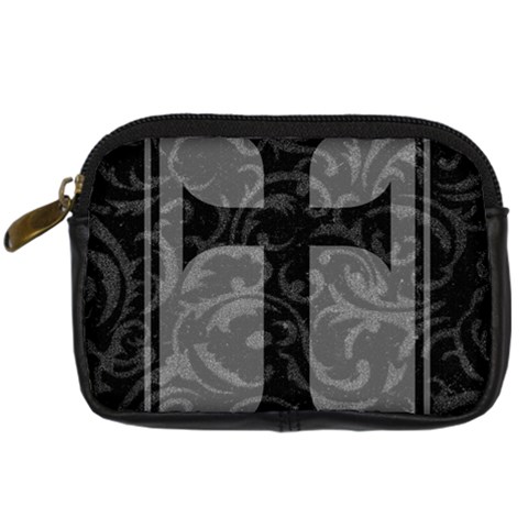 Gothic Brocade Cross Digital Camera Leather Case from ArtsNow.com Front