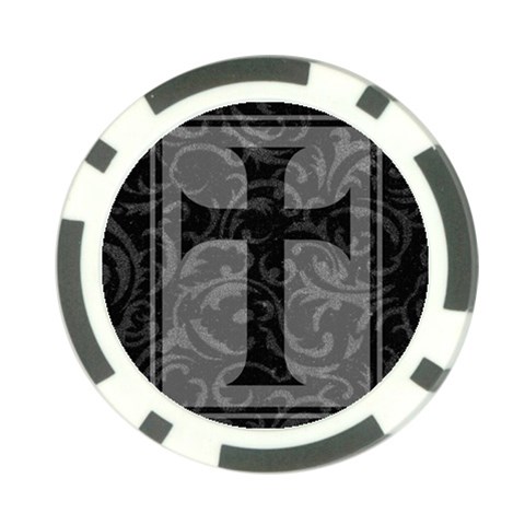 Gothic Brocade Cross Poker Chip Card Guard (10 pack) from ArtsNow.com Front