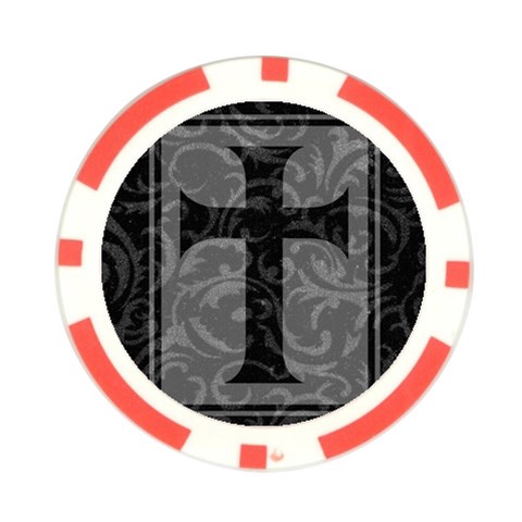 Gothic Brocade Cross Poker Chip Card Guard (10 pack) from ArtsNow.com Front