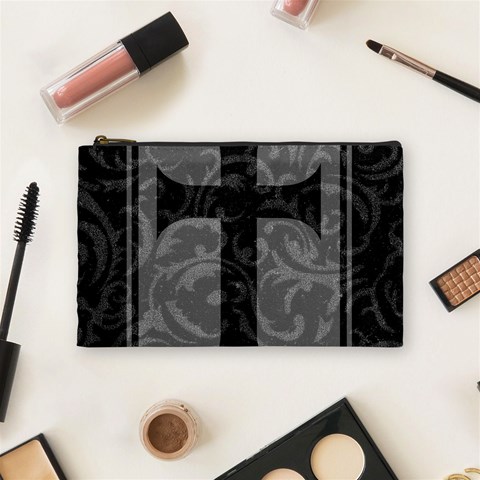 Gothic Brocade Cross Cosmetic Bag (Medium) from ArtsNow.com Front