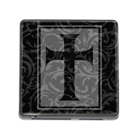 Gothic Brocade Cross Memory Card Reader with Storage (Square) from ArtsNow.com Front