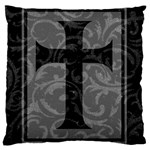 Gothic Brocade Cross Large Cushion Case (Two Sides)