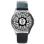 Gothic Punk Skull Round Metal Watch