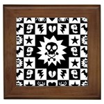 Gothic Punk Skull Framed Tile