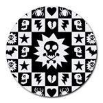 Gothic Punk Skull Round Mousepad