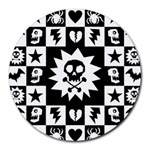 Gothic Punk Skull Round Mousepad