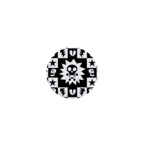 Gothic Punk Skull 1  Mini Button from ArtsNow.com Front