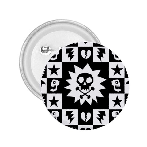 Gothic Punk Skull 2.25  Button from ArtsNow.com Front