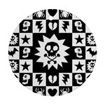 Gothic Punk Skull Ornament (Round)