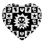 Gothic Punk Skull Ornament (Heart)