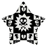 Gothic Punk Skull Ornament (Star)