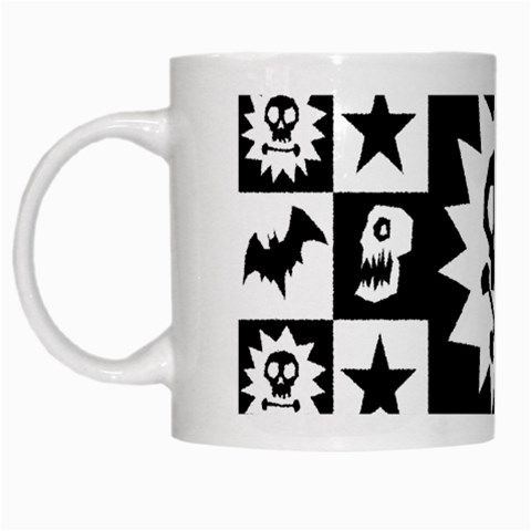 Gothic Punk Skull White Mug from ArtsNow.com Left