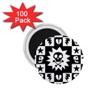 Gothic Punk Skull 1.75  Magnet (100 pack) 