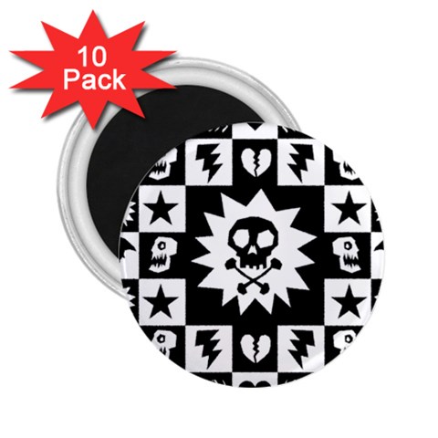 Gothic Punk Skull 2.25  Magnet (10 pack) from ArtsNow.com Front