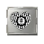 Gothic Punk Skull Mega Link Heart Italian Charm (18mm)