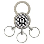 Gothic Punk Skull 3-Ring Key Chain