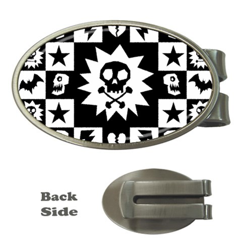 Gothic Punk Skull Money Clip (Oval) from ArtsNow.com Front