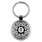 Gothic Punk Skull Key Chain (Round)