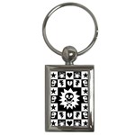 Gothic Punk Skull Key Chain (Rectangle)