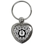 Gothic Punk Skull Key Chain (Heart)