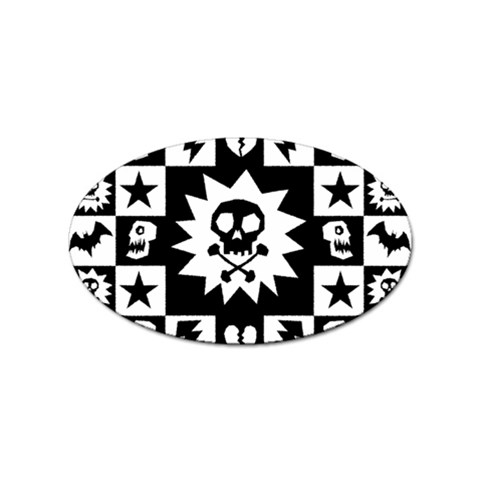Gothic Punk Skull Sticker (Oval) from ArtsNow.com Front