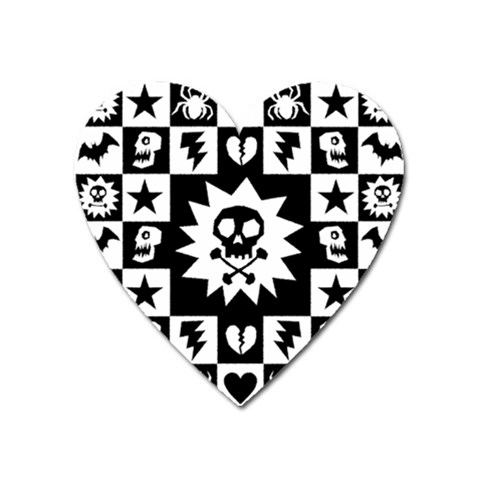 Gothic Punk Skull Magnet (Heart) from ArtsNow.com Front