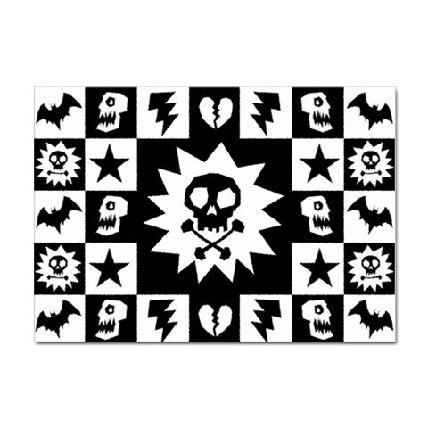 Gothic Punk Skull Sticker A4 (10 pack) from ArtsNow.com Front