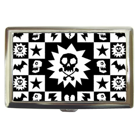 Gothic Punk Skull Cigarette Money Case from ArtsNow.com Front