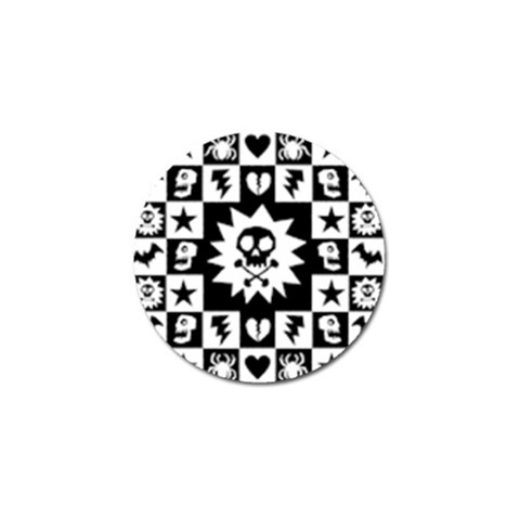 Gothic Punk Skull Golf Ball Marker from ArtsNow.com Front