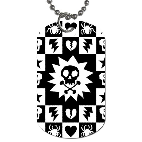 Gothic Punk Skull Dog Tag (Two Sides) from ArtsNow.com Front