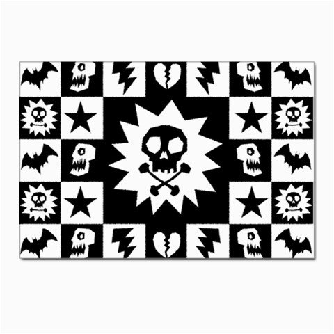 Gothic Punk Skull Postcard 4 x 6  (Pkg of 10) from ArtsNow.com Front