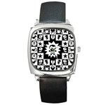 Gothic Punk Skull Square Metal Watch