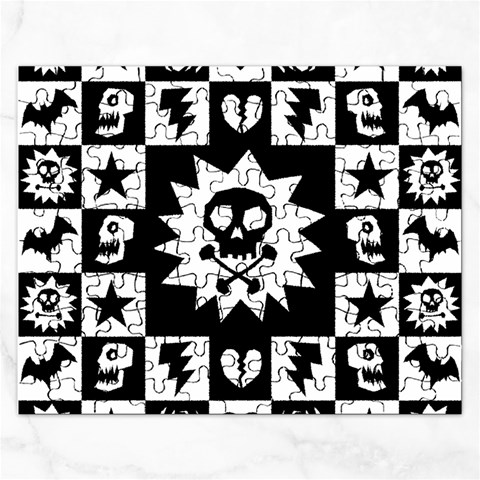 Gothic Punk Skull Jigsaw Puzzle (Rectangular) from ArtsNow.com Front