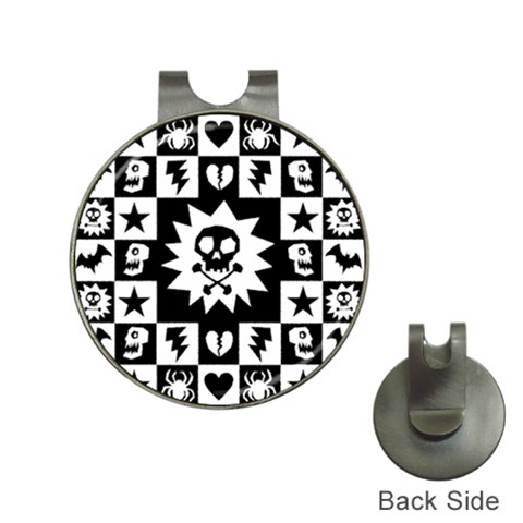 Gothic Punk Skull Golf Ball Marker Hat Clip from ArtsNow.com Front